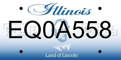 EQ0A558 Illinois License Plate