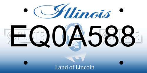EQ0A588 Illinois License Plate