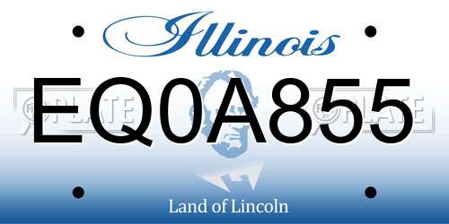 EQ0A855 Illinois License Plate
