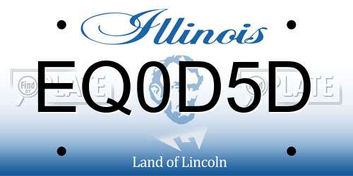 EQ0D5D Illinois License Plate
