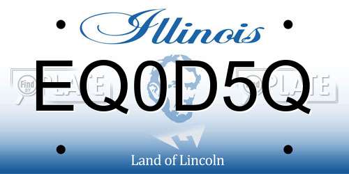 EQ0D5Q Illinois License Plate