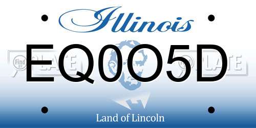 EQ0O5D Illinois License Plate