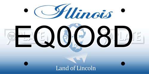 EQ0O8D Illinois License Plate