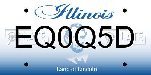 EQ0Q5D Illinois License Plate