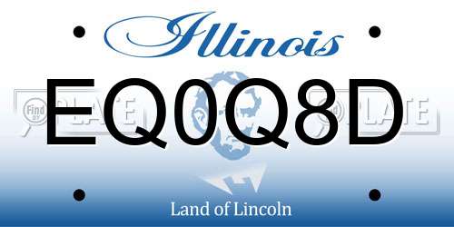 EQ0Q8D Illinois License Plate