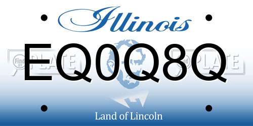 EQ0Q8Q Illinois License Plate