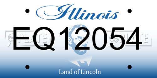 EQ12054 Illinois License Plate
