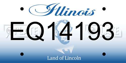 EQ14193 Illinois License Plate