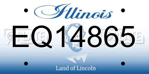 EQ14865 Illinois License Plate