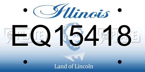 EQ15418 Illinois License Plate