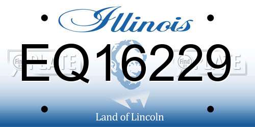 EQ16229 Illinois License Plate