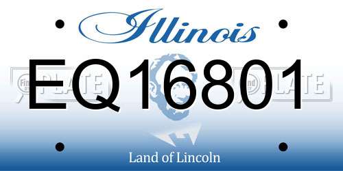 EQ16801 Illinois License Plate
