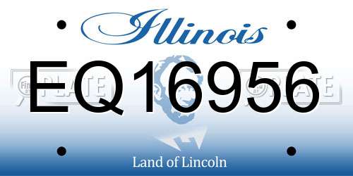 EQ16956 Illinois License Plate