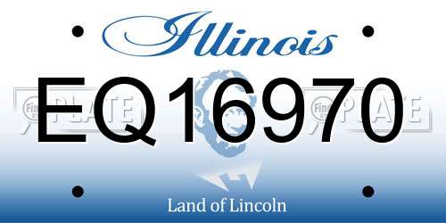 EQ16970 Illinois License Plate
