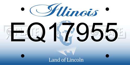 EQ17955 Illinois License Plate