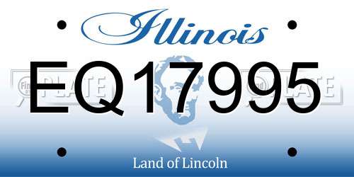 EQ17995 Illinois License Plate