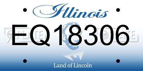 EQ18306 Illinois License Plate