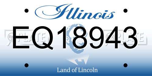 EQ18943 Illinois License Plate