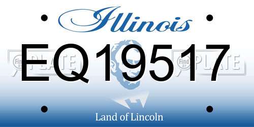 EQ19517 Illinois License Plate