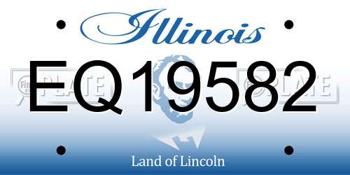 EQ19582 Illinois License Plate