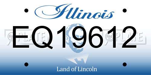 EQ19612 Illinois License Plate