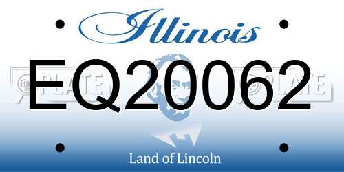 EQ20062 Illinois License Plate