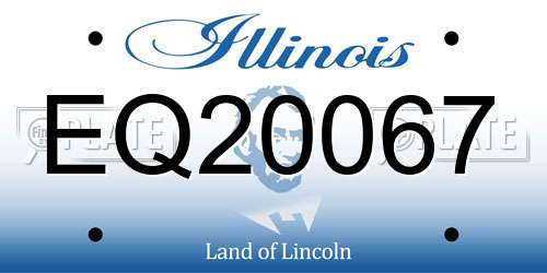 EQ20067 Illinois License Plate