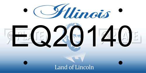EQ20140 Illinois License Plate