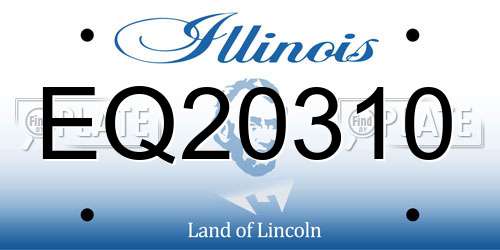 EQ20310 Illinois License Plate
