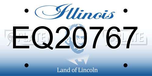 EQ20767 Illinois License Plate