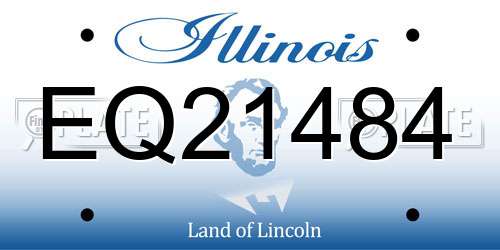 EQ21484 Illinois License Plate