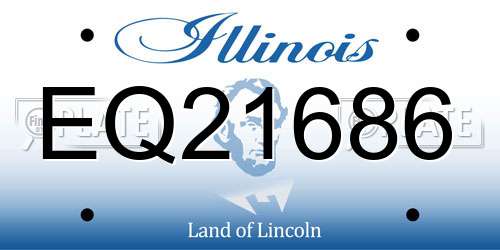 EQ21686 Illinois License Plate