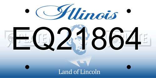 EQ21864 Illinois License Plate