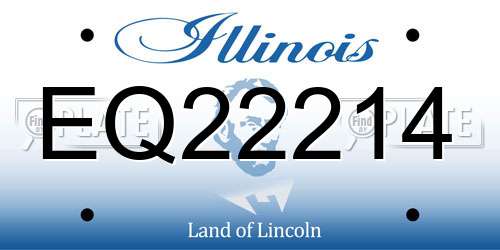 EQ22214 Illinois License Plate