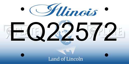 EQ22572 Illinois License Plate