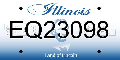 EQ23098 Illinois License Plate