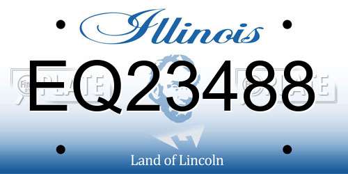 EQ23488 Illinois License Plate