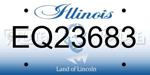 EQ23683 Illinois License Plate