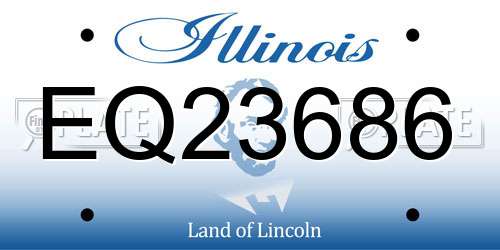 EQ23686 Illinois License Plate