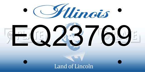EQ23769 Illinois License Plate