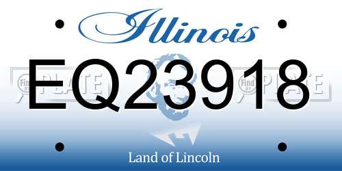 EQ23918 Illinois License Plate