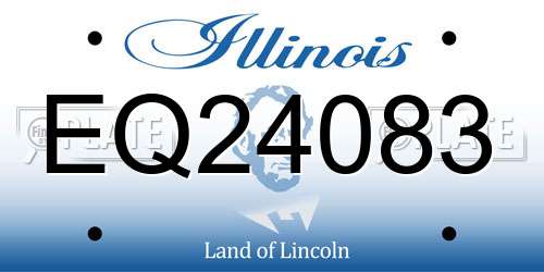 EQ24083 Illinois License Plate