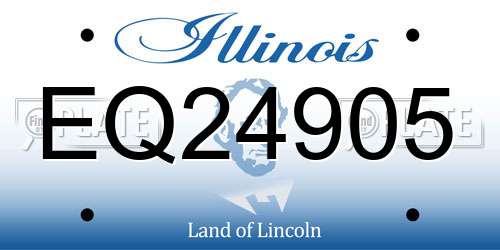 EQ24905 Illinois License Plate