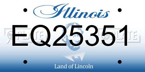 EQ25351 Illinois License Plate