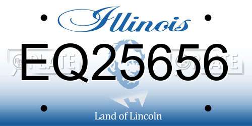 EQ25656 Illinois License Plate