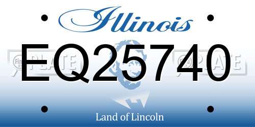 EQ25740 Illinois License Plate