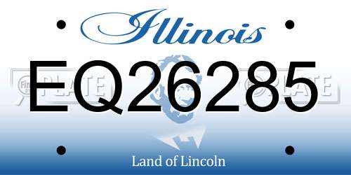 EQ26285 Illinois License Plate