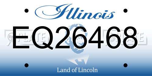 EQ26468 Illinois License Plate