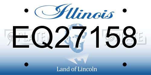 EQ27158 Illinois License Plate
