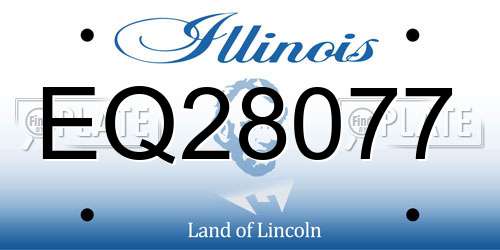 EQ28077 Illinois License Plate